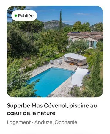 À louer très beau Mas cévenol entièrement rénovée dans un quartier calme avec un beau jardin de 5000