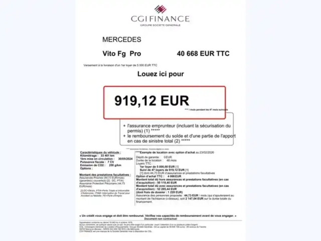 Mercedes Vito 116 cdi long l2 163ch led bva — photo 14