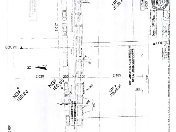 Vends terrain 750m²