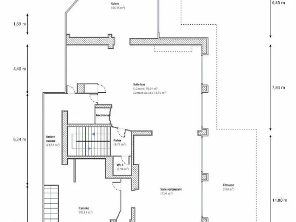 Local commercial 1700 m²