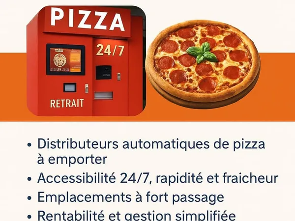 Fonds de commerce de distributeurs automatique de pizza à empor