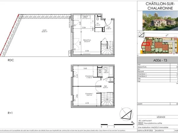 Programme neuf à vendre Châtillon Sur Chalaronne - LOT A006