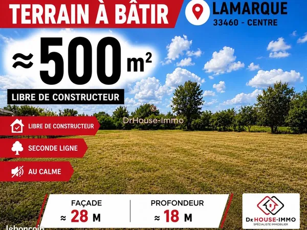 Terrain 500 m² lamarque
