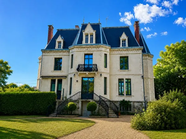 Culan-maison bourgeoise de 1920 - 7 pièces - 4 chambres édifiée sur un terrain clos et arboré de 5 0