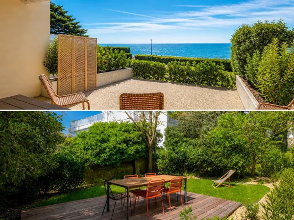 T3/4 face mer avec jardin Ouest