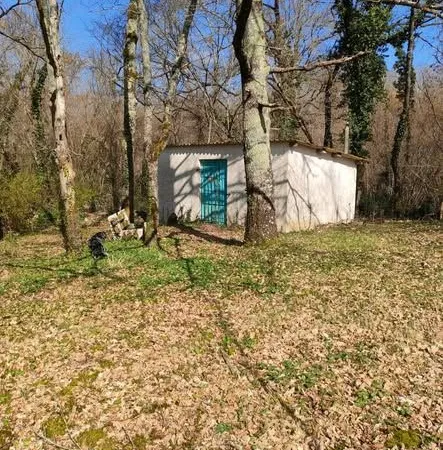 Terrain et maisonnette