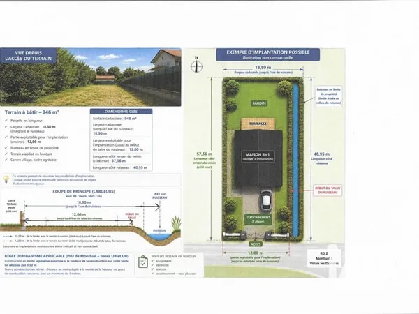 Vente Terrain 946 m²