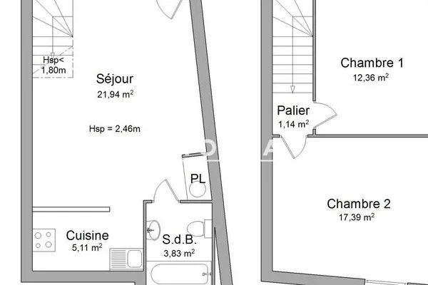 Maison 3 pièces 62 m²