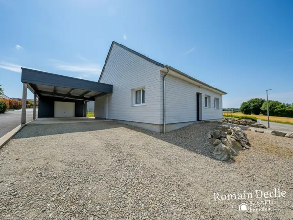 Maison de plain-pied de 90m², 3 chambres & grand garage