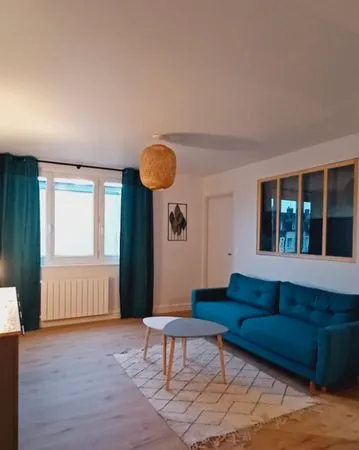 A louer T3 MEUBLÉ 74m2 deville les rouen au pied du téor