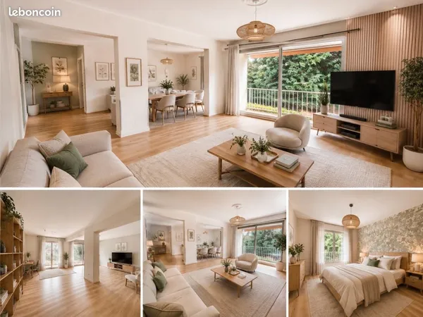 Rare à Trespoey - T4/T3 de 92 m² (87 m² Loi Carrez/DPE) - Double séjour, terrasse, vue Pyrénées, par