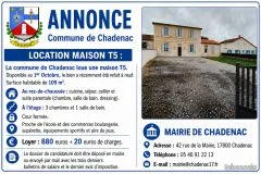 Maison Location Chadenac 8p 109m² 900€