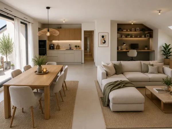 Appartement neuf T4 de 88 m² dernier étage terrasse à proximité des bords de la Loire