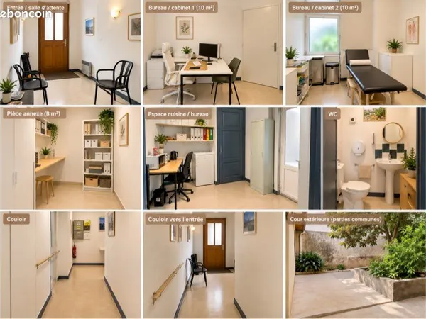 LYON 3 - Cabinet / bureau professionnel 10 m² + annexe 4 m² - RDC - 490 CC