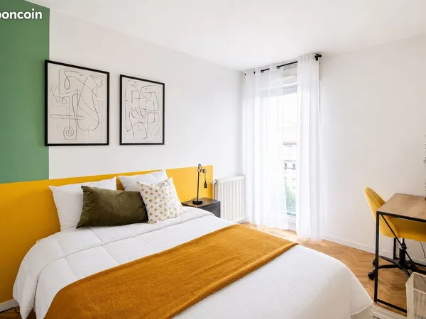Elegante chambre de 12 m² à louer à Saint-Denis - SDN34