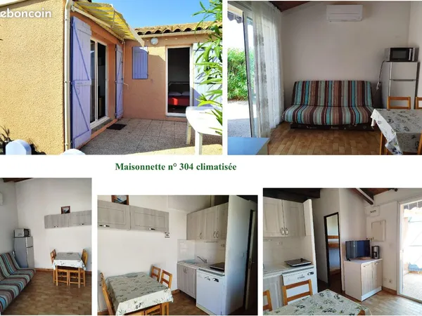 Particulier - Maisonnettes meublées 1 chambre parking et gardien - Oct à avril ou juin - Canet Plage