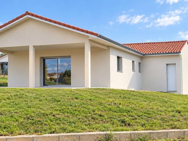 Polliat centre - Maison neuve de 96m2 avec terrain 453m2 et garage