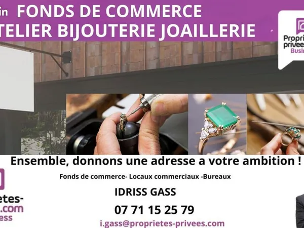 Fonds de commerce bijouterie 160 m²