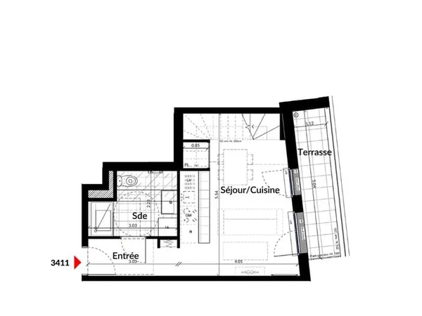 Appartement 2 pièces 50 m²
