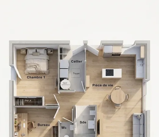 Maison neuve 2 pièces 59 m²