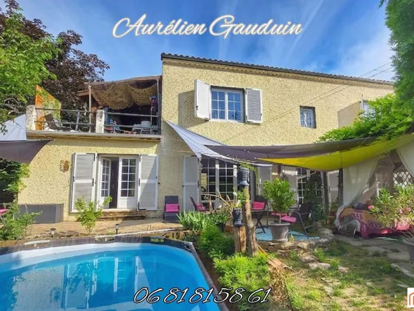 Maison familiale 176 m² - 5 chambres - Terrain de 1 780 m² - Monsempron-Libos