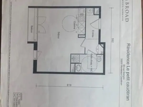 Beau studio meublé 34 m2 Caudéran courte durée