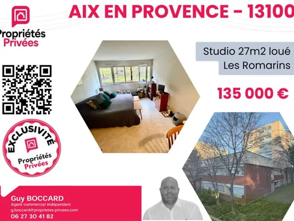 Appartement Aix En Provence 1 pièce(s) 26.40 m2