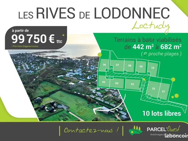 Les Rives de Lodonnec "Terrain viabilisé à vendre "
