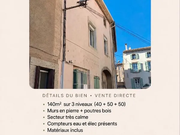 Maison 140m2 Lezignan rue calme proche ecole > *Maison 140m2 Lezignan rue calme proche ecole* صافي، 