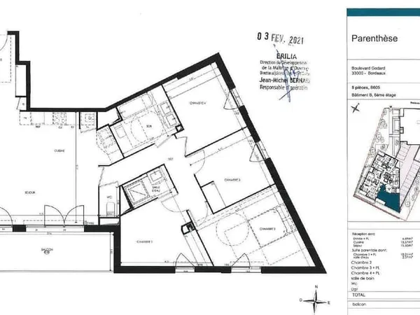 Appartement 5 pièces 94 m²