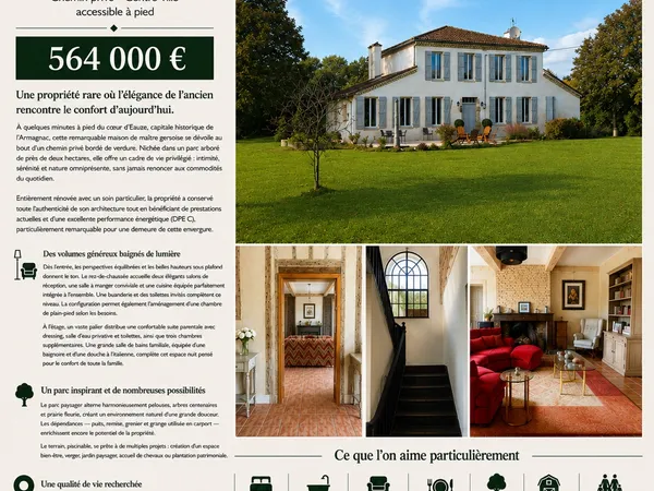 Vends maison élégante