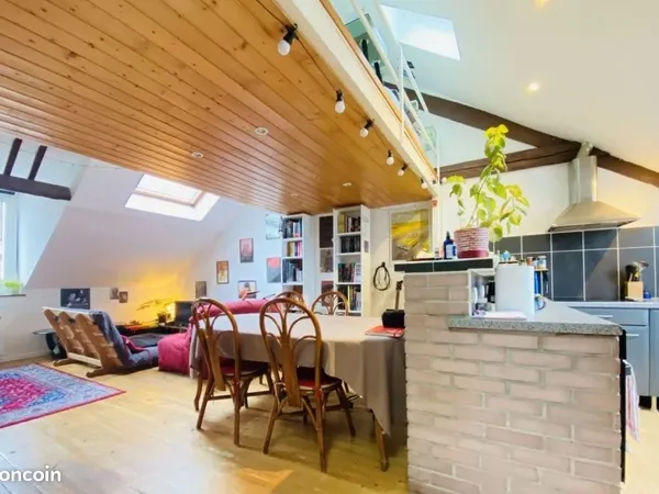 Studio meublé tout équipé - Talensac/Saint-Pasquier Nantes - 33 m² avec mezzanine