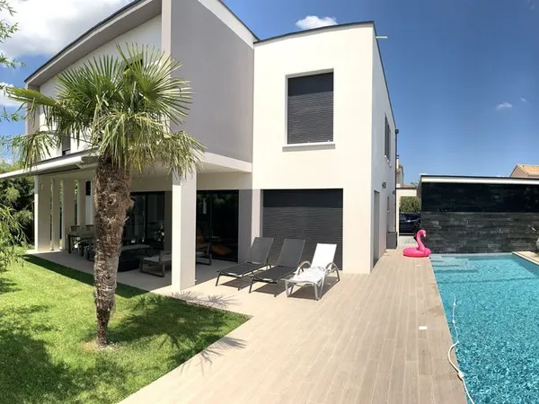 Bordeaux caudéran - maison d'architecte contemporaine avec piscine
