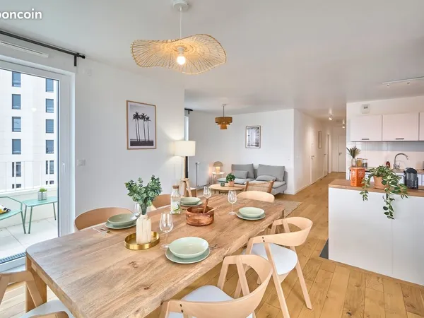 Chambre disponible dans un grand appartement meublé et équipé avec terrasse