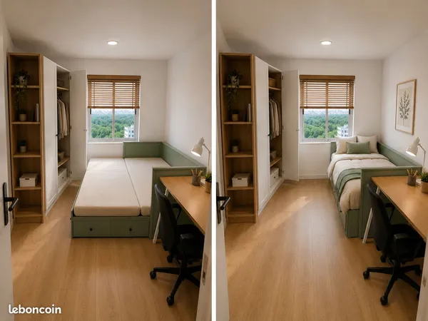 4 chambres meublées à louer dans une colocation entièrement rénovée - Brest
