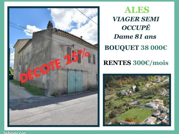 Maison en Viager 80 m² Ales