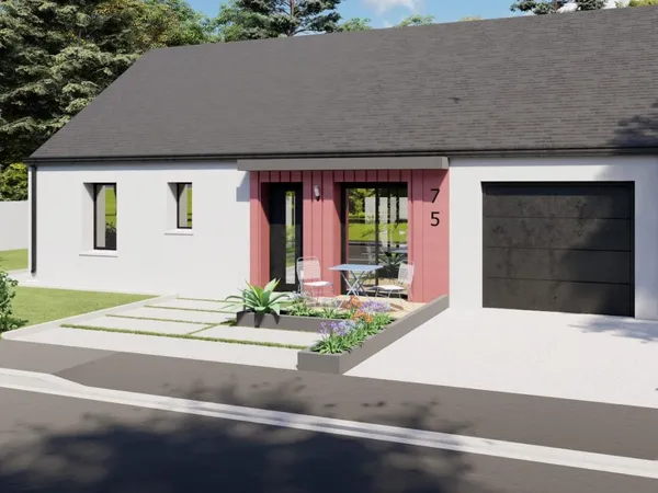 Terrain + maison 75 m²