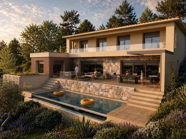 Villa contemporaine neuve avec piscine - Saint Paul de Vence