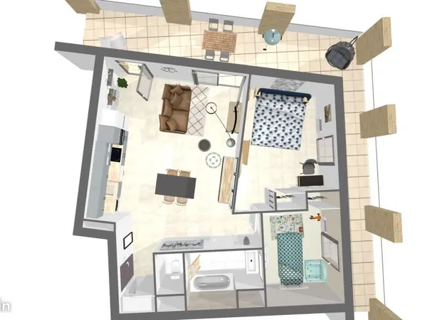 T3 63 m² récent - grande loggia 36 m² - 2 parkings - Carros