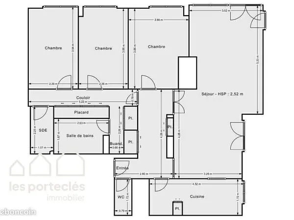 Appartement 5 pièces 91 m²
