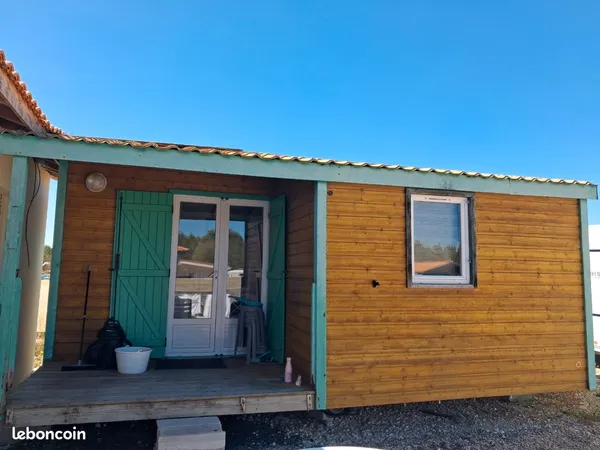 Mobil-home en BARDAGE BOIS tout équipé 23m² - Cumulus récent