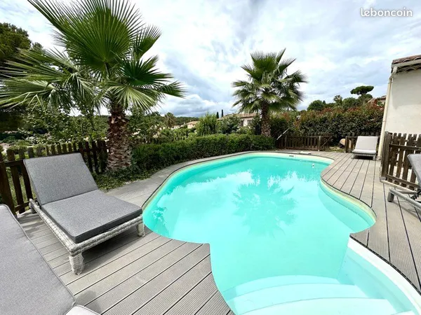Antibes - maison meublée 140 m² - 4 chambres - piscine - étudiants / bail mobilité