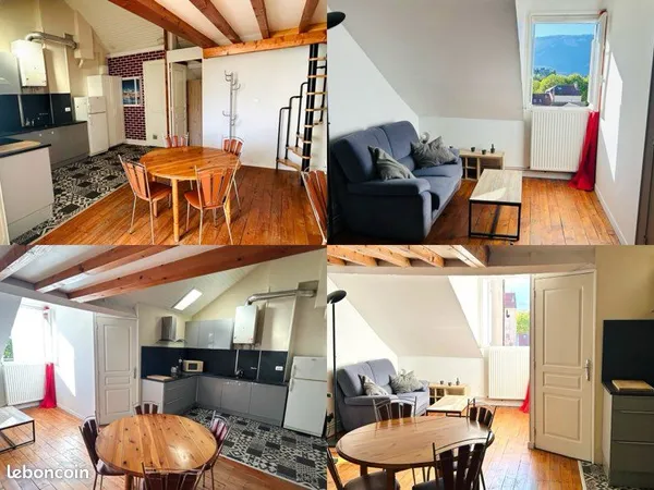 À LOUER - Charmant T2 meublé avec mezzanine et vue Vercors et Bastille