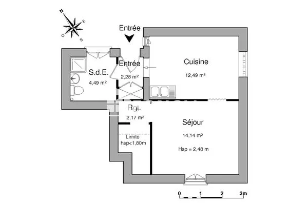 Appartement 1 pièce 36 m²