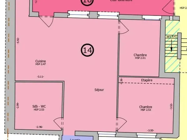 Appartement 3 pièces 71 m²