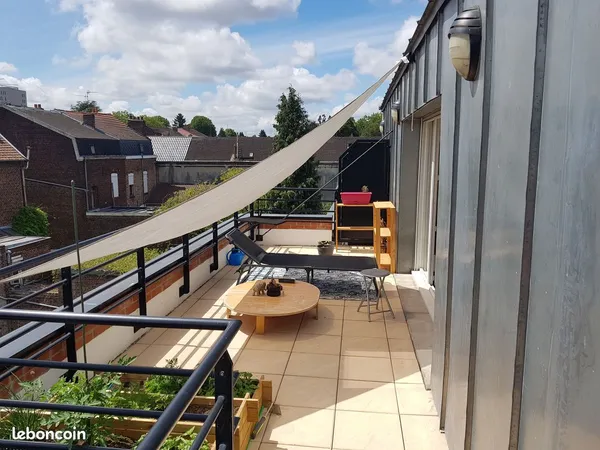 T2 58 m² avec terrasse 24 m² et parking - Valenciennes