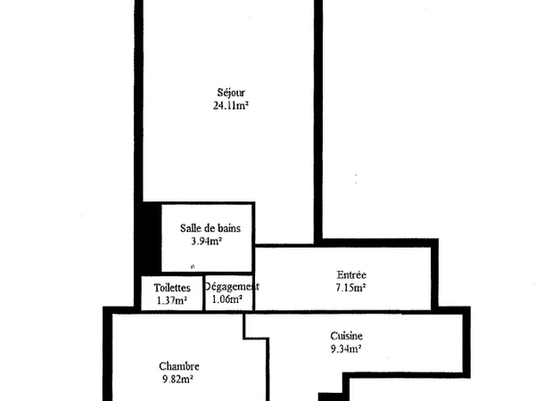 Appartement 2 pièces 57 m²