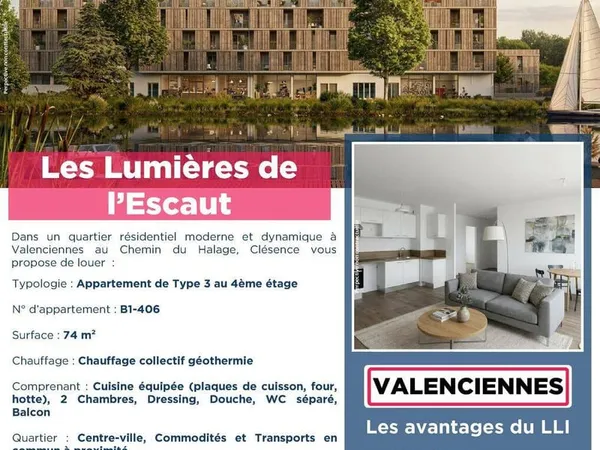 Appartement 3 pièces 74 m²