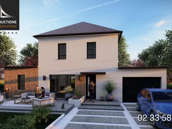 Sartilly centre ville Maison neuve sur terrain à bâtir de 509 m2 viabilisé