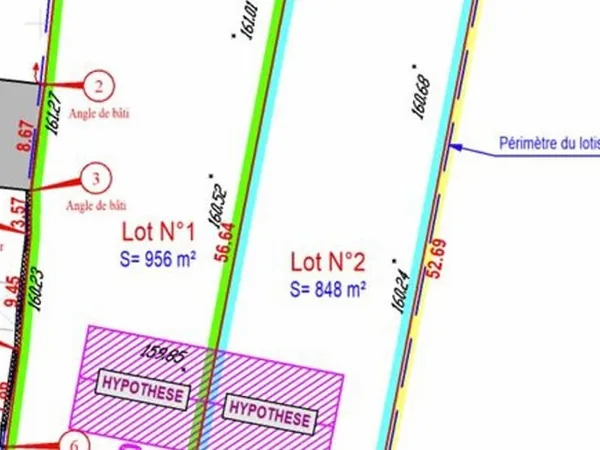 Terrain 956 m²